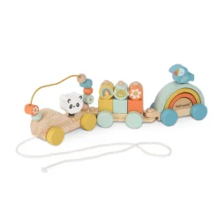 Saro Comboio Madeira Multiatividades Wild Party +12M | Brinquedo Educativo FSC Criança