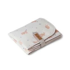 Saro Muda Fraldas Portátil Cotton Bunnies | Dobrável e Compacta | Forro Impermeável