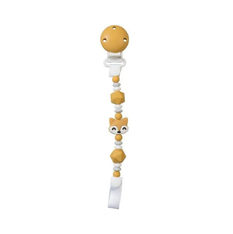 Saro Porta Chupeta Foxy Amarelo +0M
