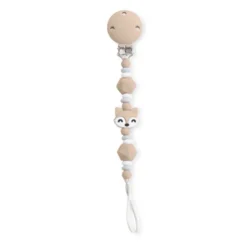 Saro Porta Chupeta Foxy Castanho | Prendedor Silicone