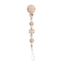 Saro Porta Chupeta Silicone Foxy Bege +0M