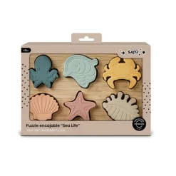 Saro Puzzle Madeira Sea Life +9M | Vida Marinha Encaixável Educativo FSC