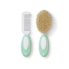 Saro Set Pente Escova Cerdas Branco e Verde