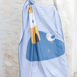 Saro Toalha de Microfibra Navy Hugs 90x160cm | Leve, Superabsorvente e de Secagem Rápida