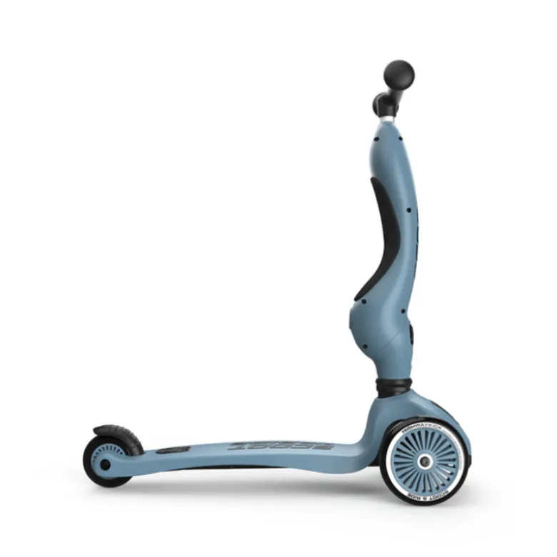 Scoot&Ride Highwaykick 1 Trotinete Azul 2 em 1 com Assento | Dos 1 aos 5 Anos