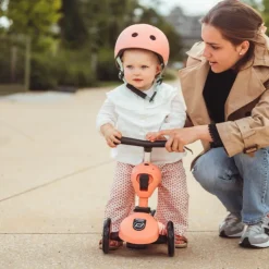 Scoot&Ride Highwaykick 1 Trotinete Pêssego 2 em 1 com Assento | 1 aos 5 Anos