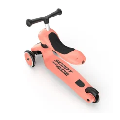 Scoot&Ride Highwaykick 1 Trotinete Pêssego 2 em 1 com Assento | 1 aos 5 Anos