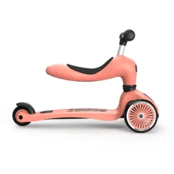 Scoot&Ride Highwaykick 1 Trotinete Pêssego 2 em 1 com Assento | 1 aos 5 Anos
