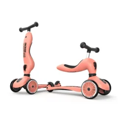 Scoot&Ride Highwaykick 1 Trotinete Pêssego 2 em 1 com Assento | 1 aos 5 Anos