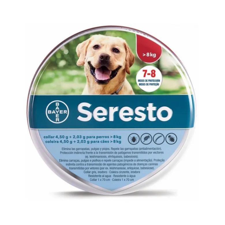 Seresto Coleira 4,50G+2,03G Cão mais de 8Kg