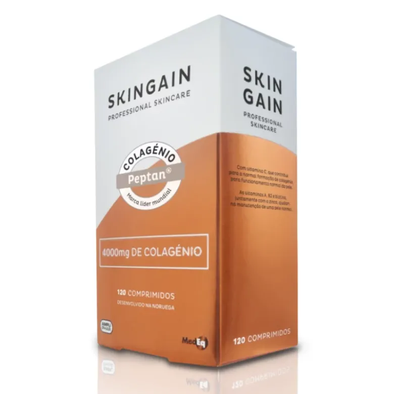 Skingain Comprimidos 120 Unid. | Aumenta a Firmeza, Reduz Rugas e Mantém a Pele Normal