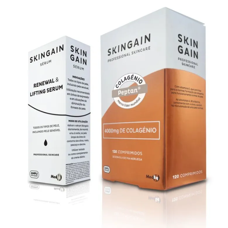Skingain Pack 120 Comp. + Sérum Lifting Oferta | Tratamento 4 Meses