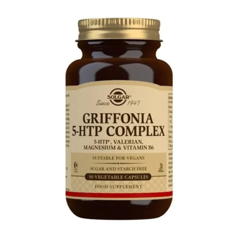 SOLGAR Griffonia 5-HTP 90 Cápsulas | Suporte ao Humor, Relaxamento e Sistema Nervoso