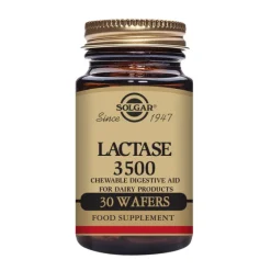 Solgar Lactase 3500 30 Comprimidos Mastigáveis | Enzima Lactose | Sabor Baunilha