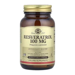 Solgar Resveratrol 100mg 60 Cápsulas | Beleza, Coração e Circulação