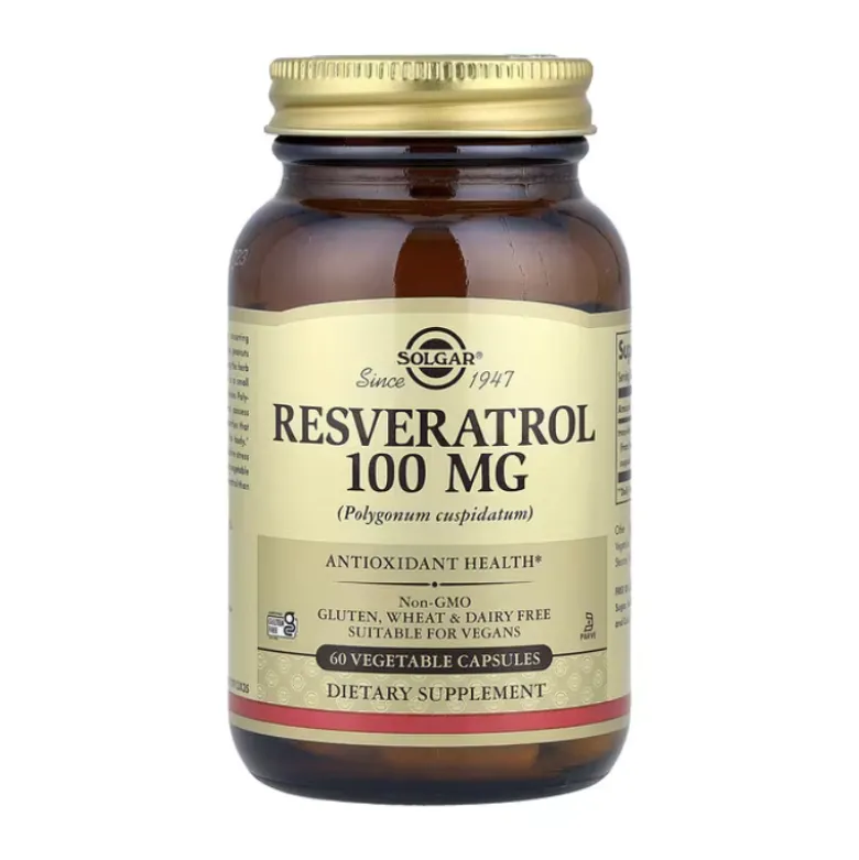 Solgar Resveratrol 100mg 60 Cápsulas | Beleza, Coração e Circulação
