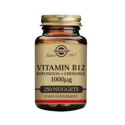 Solgar Vitamina B12 1000ug 250 Comprimidos Mastigáveis | Energia e Nervos
