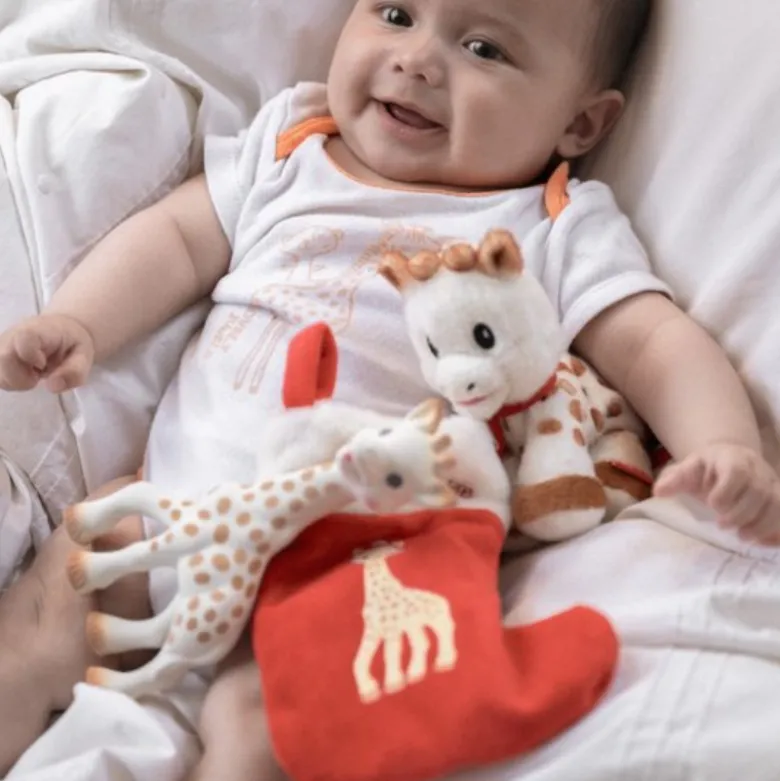 Sophie La Girafe Set o Meu Primeiro Natal | Presente com Peluche e Meia