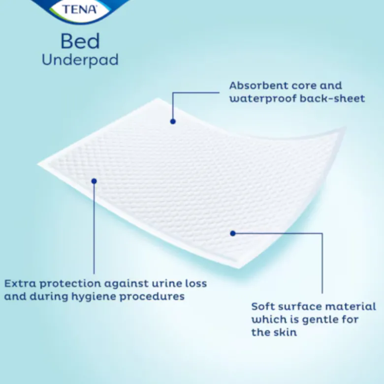 TENA Bed Plus Resguardo Cama 60x90cm Proteção Impermeável e Suave 35 Unid.