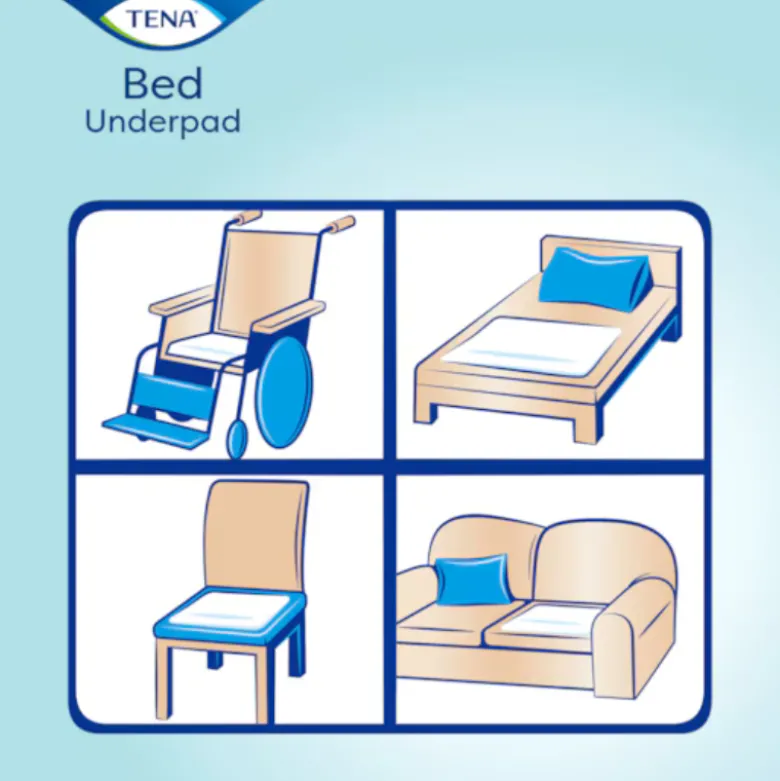 TENA Bed Plus Resguardo Cama 60x90cm Proteção Impermeável e Suave 35 Unid.