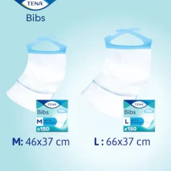 TENA Bibs Babetes Descartáveis Adulto L Proteção Refeições 150 Unidades