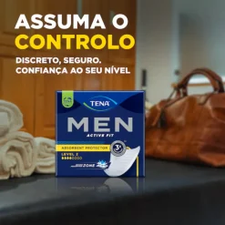 TENA Men Active Fit Nível 2 Penso Absorvente Fino Homem Perdas Médias 20 Uni.