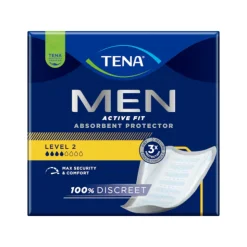 TENA Men Active Fit Nível 2 Penso Absorvente Fino Homem Perdas Médias 20 Uni.