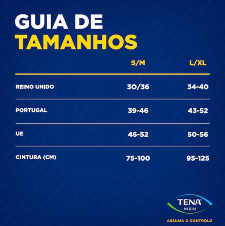 TENA Men Premium Fit Maxi S/M Cuecas Incontinência Masculina 12 Unid.