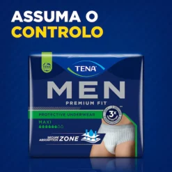 TENA Men Premium Fit Maxi S/M Cuecas Incontinência Masculina 12 Unid.
