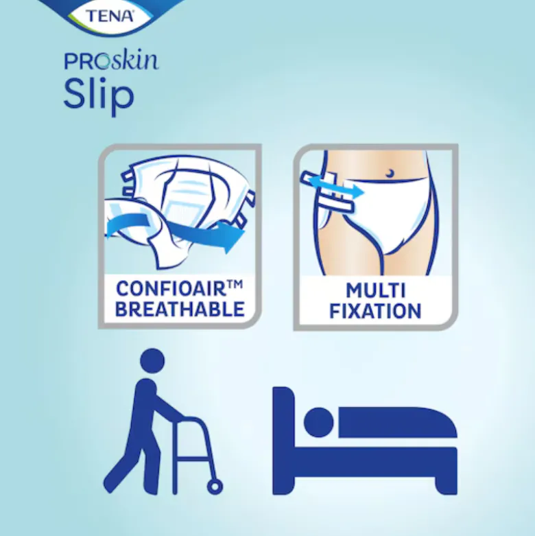TENA ProSkin Slip Super M Fralda Descartável Incontinência Moderada a Severa 28 Unid.