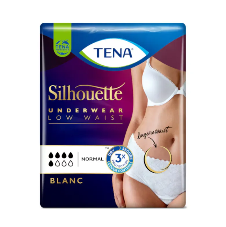 TENA Silhouette Blanc Cueca Cintura Baixa Mulher Normal Tam. M 12 Unid.