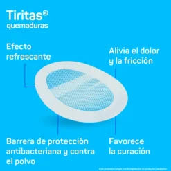 Tiritas Pensos Queimaduras - 8 Pensos Refrescantes de Hidrogel