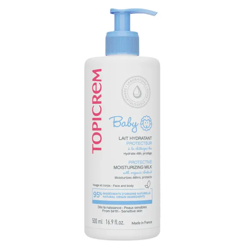 Topicrem Baby Leite Hidratante 500ml | Hidratação 48h Bebé