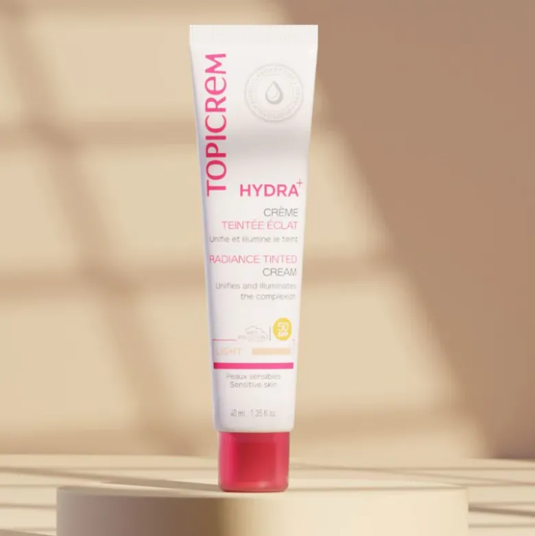 Topicrem Hydra+ Creme com Cor SPF50 Tom Claro 40ml | Pele desidratada sensível