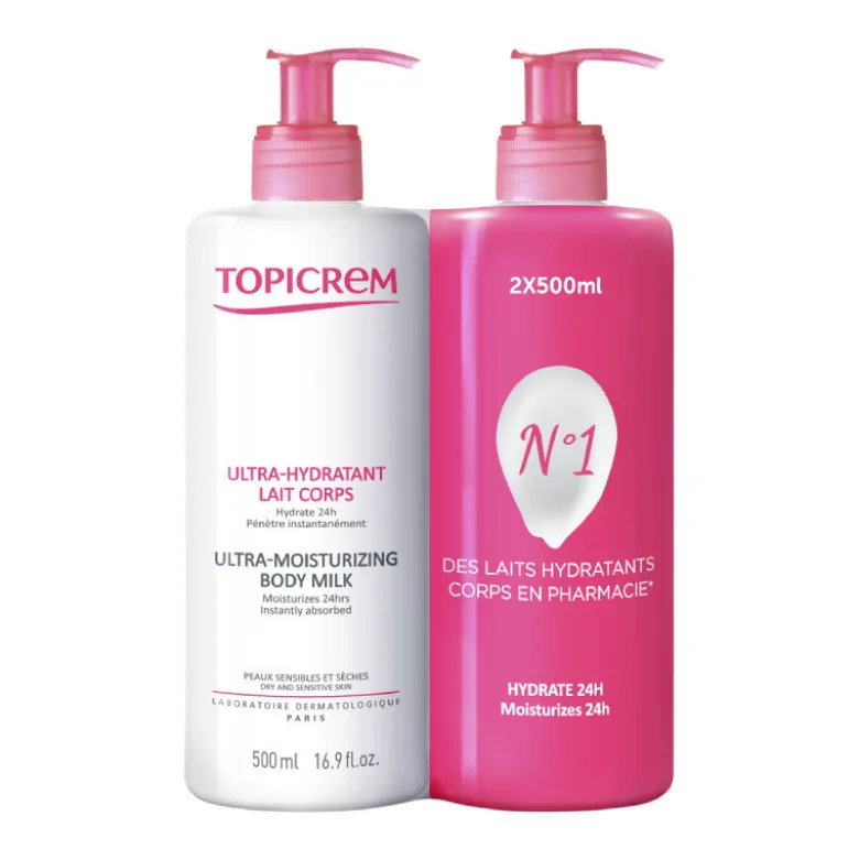 Topicrem Ultra-Hidratante Leite de Corpo Duo