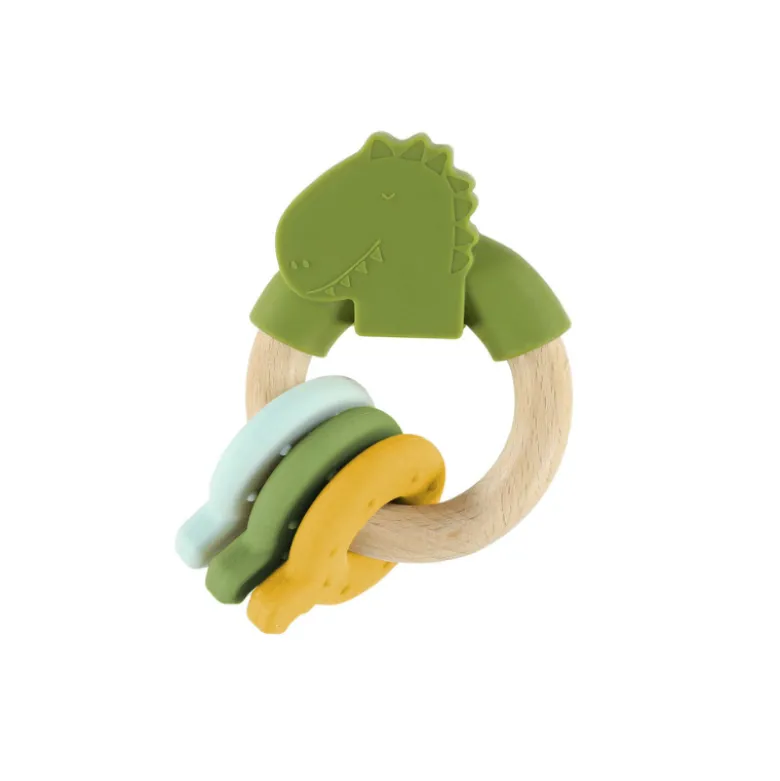 Trixie Anel de Atividades Mordedor Mr. Dino +0 Meses | Madeira e Silicone