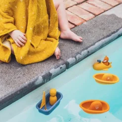 Trixie Barcos Empilháveis Silicone 3 Peças 6m+ | Brinquedo de Banho Educativo