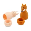Trixie Brinquedos Banho Silicone Mrs. Rabbit & Mr. Fox 6m+ | Abrem para Limpeza