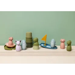 Trixie Copos Empilhar Silicone 5pcs Mr. Dino | Brinquedo Banho +10M