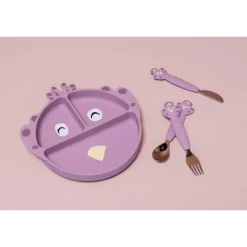 Trixie Prato Bebé Silicone com Ventosa e Divisórias Mrs. Peacock | +4 Meses