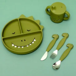 Trixie Prato Divisório com Ventosa Mr. Dino +4 Meses | Silicone 100%