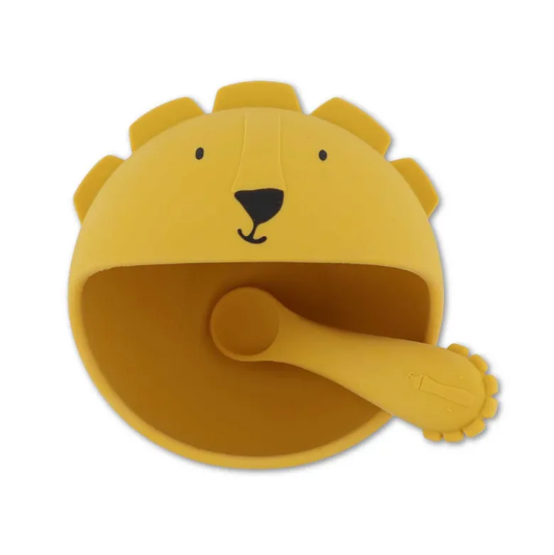 Trixie Primeiro Conjunto Refeição Bebé Mr. Lion 4m+ | Tigela com Ventosa e Colher