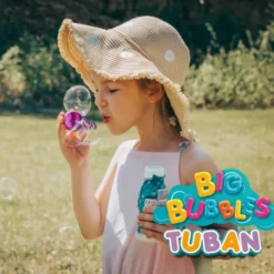 TUBAN Bolas de Sabão Laranja 250ml c/ Soprador Duplo | Brinquedo Exterior, Bolas Sabão Crianças