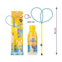 TUBAN Bolas de Sabão 400ml com Aro Borboleta 40cm | Kit Bolhas Crianças 3+