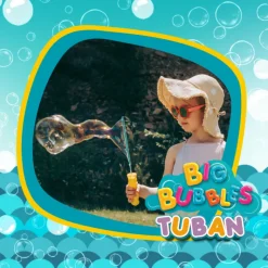 TUBAN Bolas de Sabão 400ml com Aro Borboleta 40cm | Kit Bolhas Crianças 3+