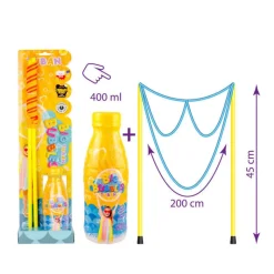 TUBAN Bolas de Sabão 400ml c/ Varinha Gigante 200x45cm | Kit Bolhas Gigantes Crianças 3+ para Festas de Aniversário Criança