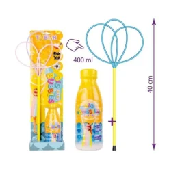 TUBAN Bolas de Sabão PRO Multi Borboleta 40cm + Líquido 400ml | Bolhas Gigantes Crianças 3+ para Festas de Aniversário