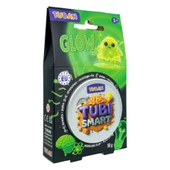 TUBI SMART Massa de Modelar Glow 50g | Plasticina Massa de Modelar que Brilha no Escuro +3 Anos