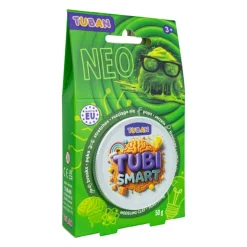 TUBI SMART Massa de Modelar Neo 50g | Plasticina Massa de Modelar Neon Verde Elástica +3 Anos