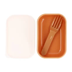 Tutete Caixa Frutas Savannah com Garfo | Lancheira Infantil BPA Free Snack Escolar